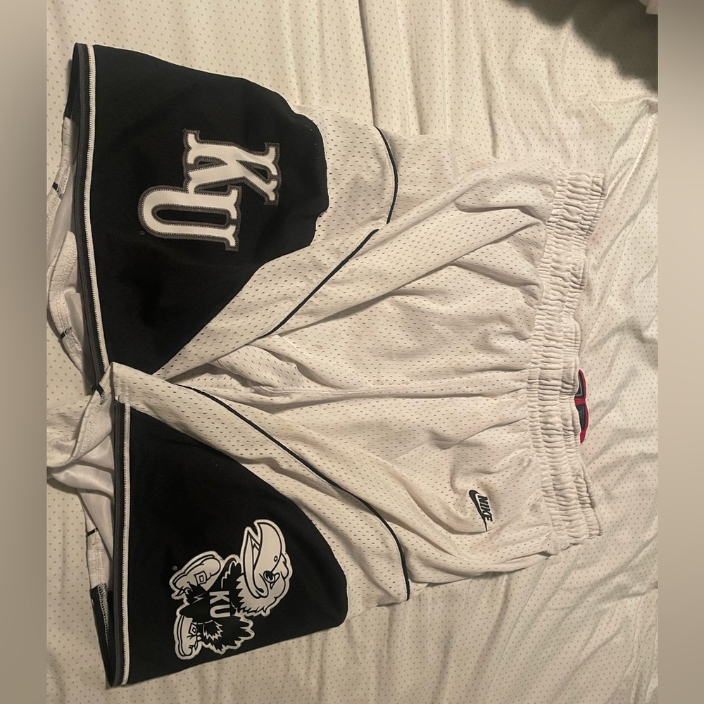 2003 Kansas Jayhawks KU authentic shorts. Some stains as pictured.